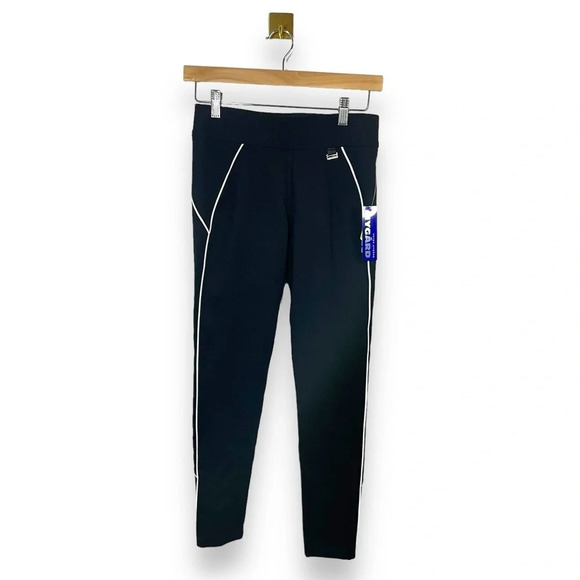 NWT Peter Nygard Slims Leggings in Black with White Trim Size S - Picture 8 of 13